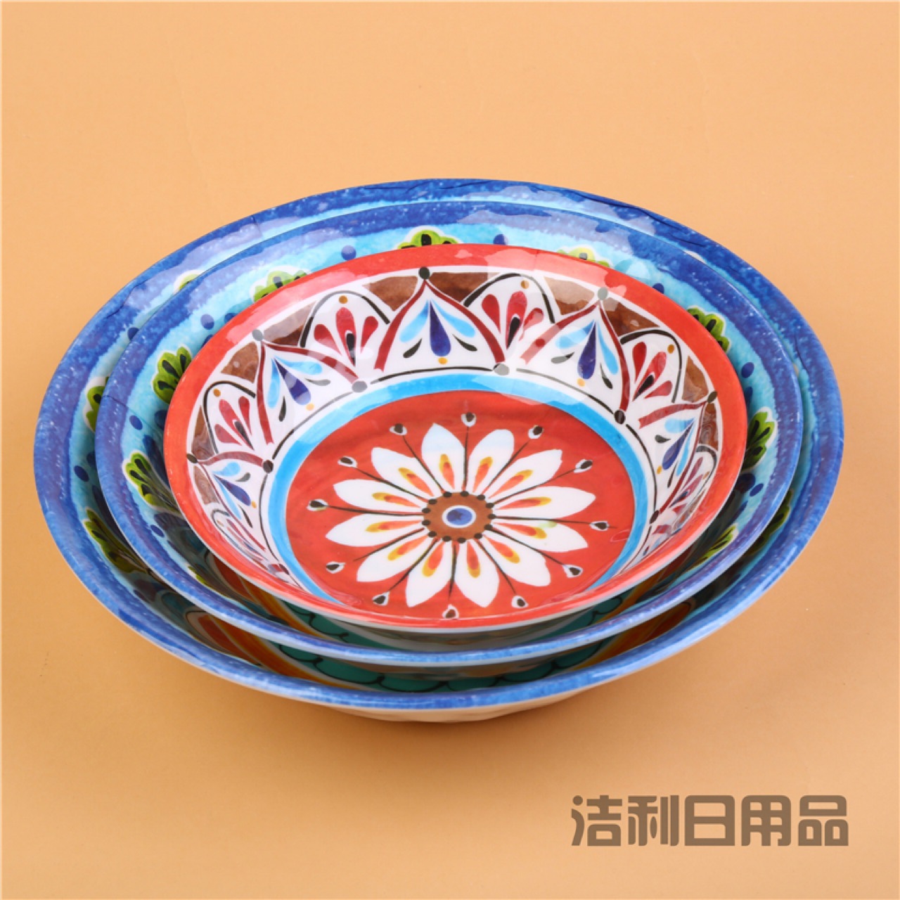 密胺餐具 耐摔 密胺盘 密胺碗 防瓷耐摔 厨房用品 花色混装详情5