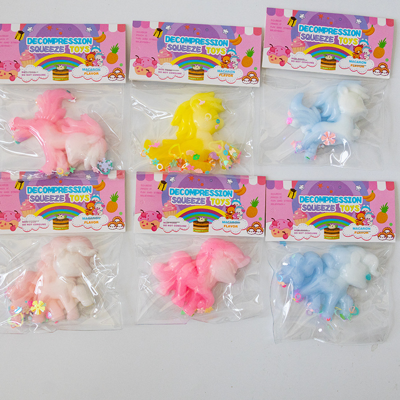 Kneading bagged Little Pony stress-relieving Silicone Kneading Fun Super soft and sticky mud-like internet-famous slow rebound toy pic 1