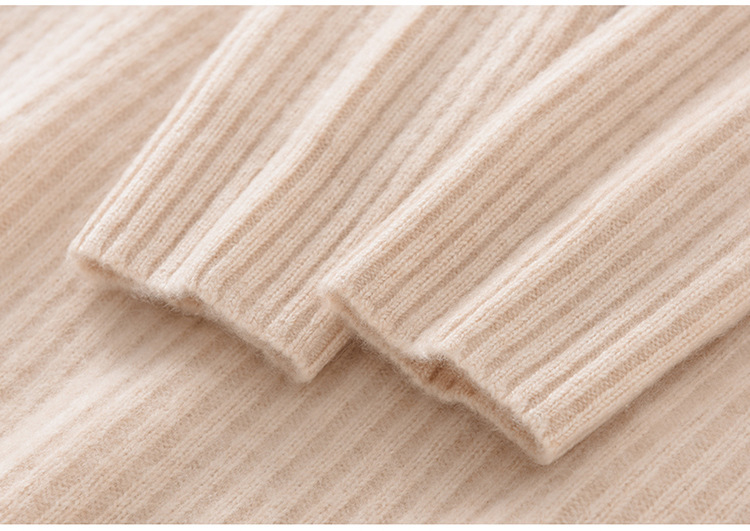 100% cashmere semi-high-neck cashmere sweater for women in autumn and winter, long-sleeved knitted base layer, thick warm sweater for women pic 32