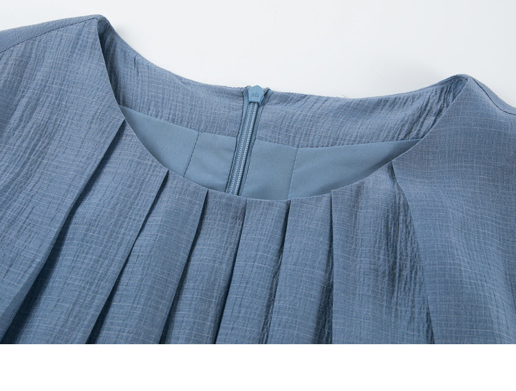 感气场系带收腰连衣裙2025夏季新款圆领A字连衣裙详情28