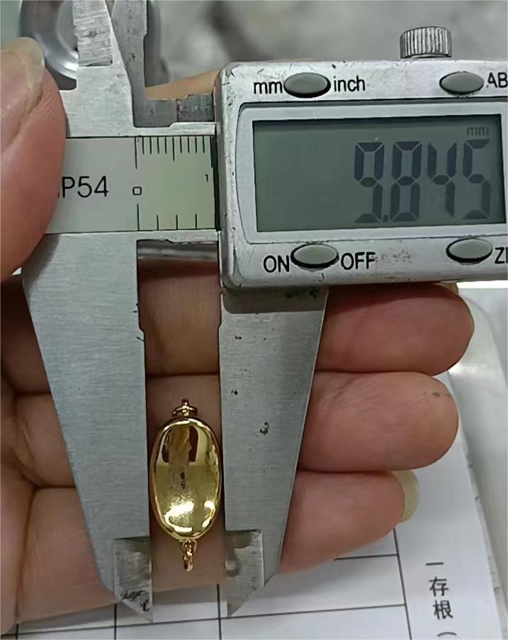 仿金保色金插片插棒扣项链连接扣diy铜元宝扣子扣头珍珠接头扣DIY详情18