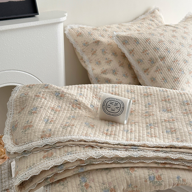 Lisa series, a three-piece set of all-cotton high-temperature sand-washed cotton bed cover, is skin-friendly, breathable and suitable for all seasons pic 42