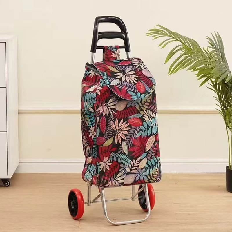 Supermarket shopping trolley cloth bag, portable promotional LOGO printable small trolley, elderly grocery shopping trolley cloth bag pic 10