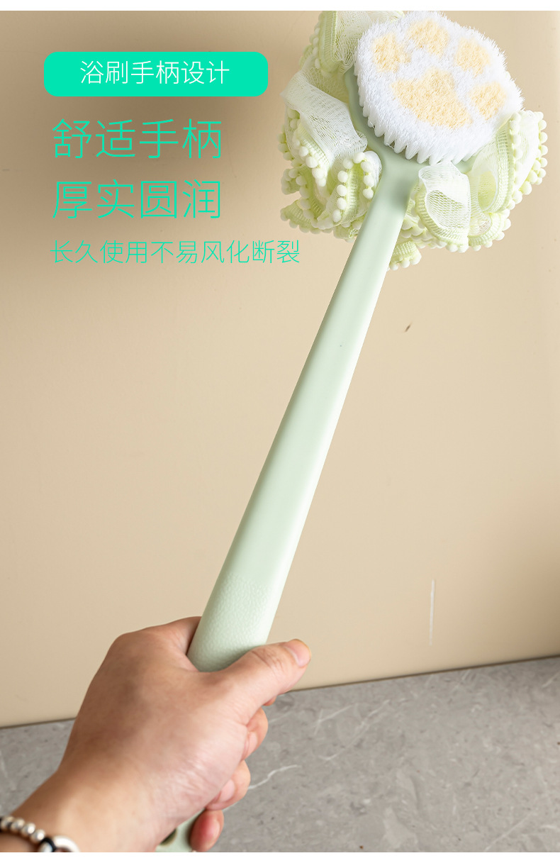 双面两用长柄浴球洗澡刷搓澡神器成人浴擦搓泥去灰身体强力搓澡刷详情7