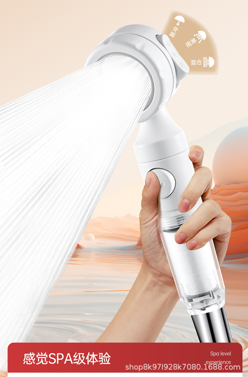 Thailand travel pressurized filter shower head, water heater, water purifier, household chlorine-removing, antibacterial, skin-beautifying shower head pic 18