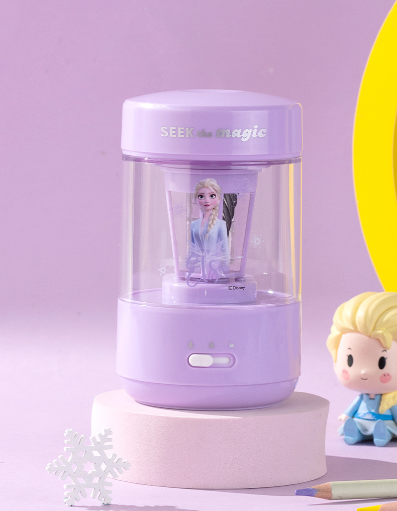 迪士尼全自动转笔刀 小学生文具电动卷笔刀 自动进铅铅笔刀削器详情13