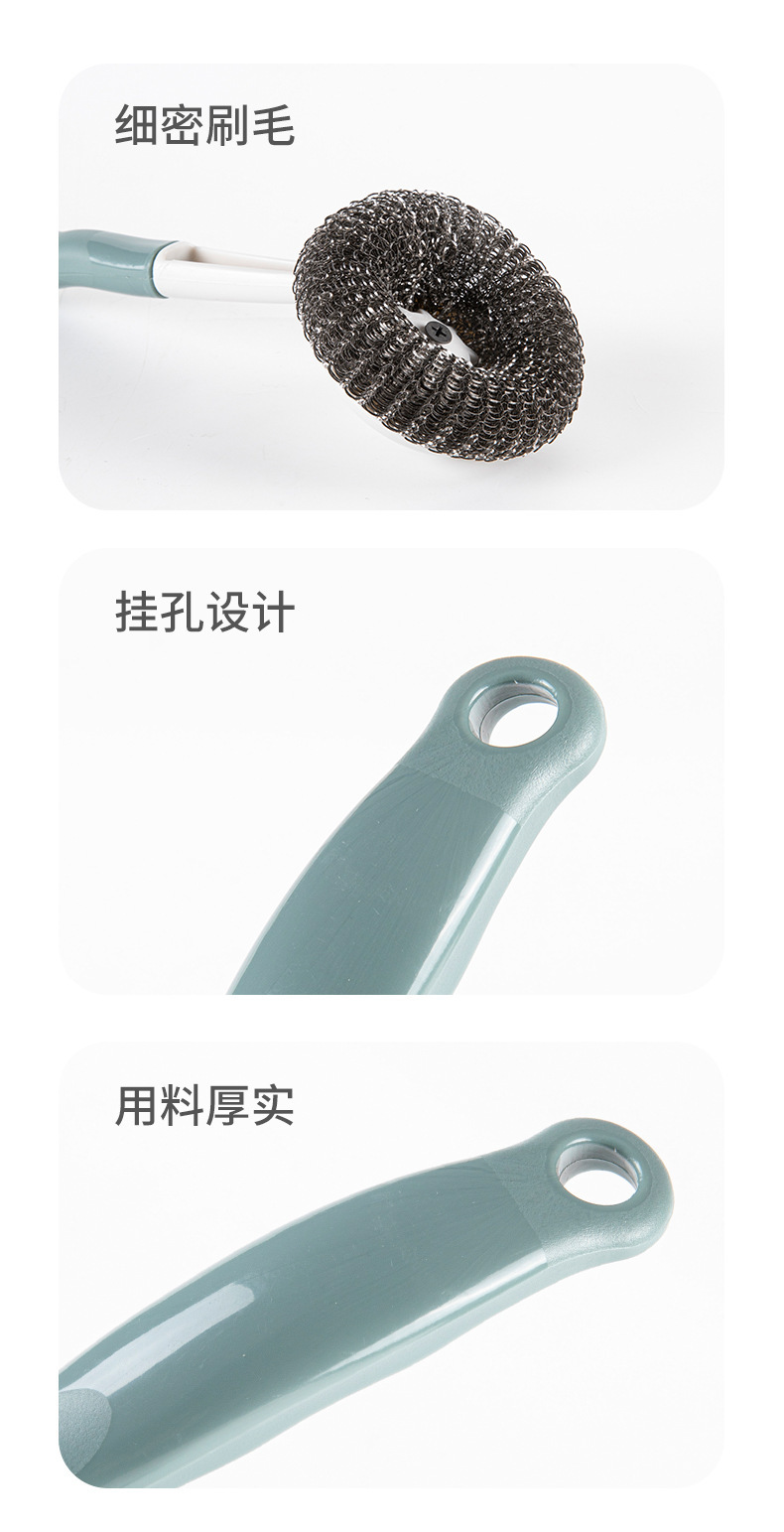 长柄洗锅刷洗碗清洁刷子不伤手厨房家用大号不锈钢钢丝球刷锅神器详情16