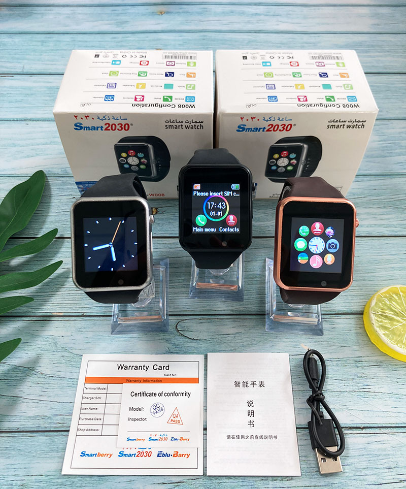W008智能手表蓝牙插卡通话手表运动计步来电信息提醒智能手表工厂详情7