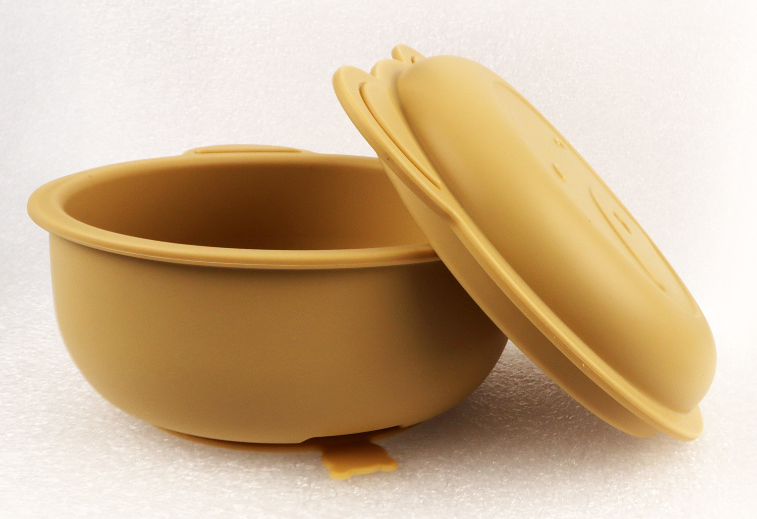 小熊品牌儿童硅胶碗带盖 宝宝辅食碗微波炉可加热 零食碗大力吸盘防打翻 日用喂养餐具安全健康详情8