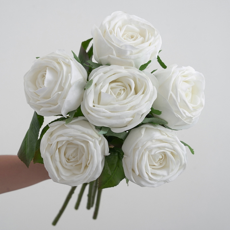 仿真单支手感保湿桑拉玫瑰 婚庆婚礼配材家居桌面装饰摄影道具详情7