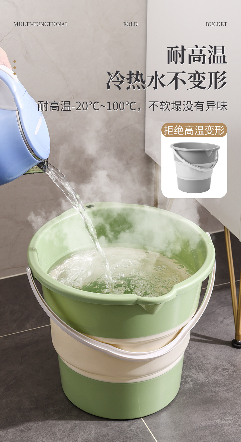 便携式可折叠水桶车载户外露营小洗车桶车用钓鱼桶旅行家用塑料桶详情8