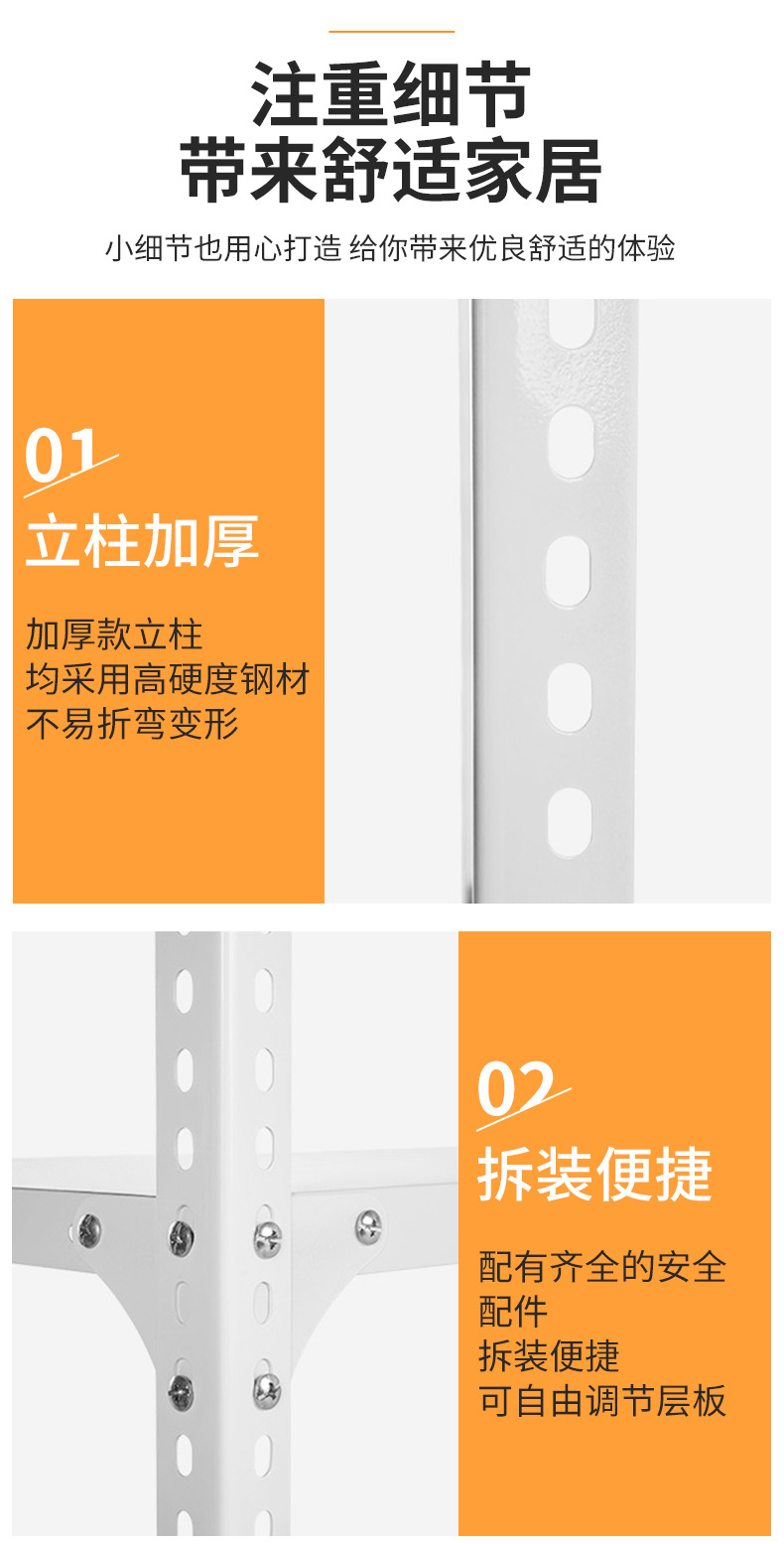 角钢货架仓储家用仓库置物架多层展示架自由组合多功能储物铁铁子详情9