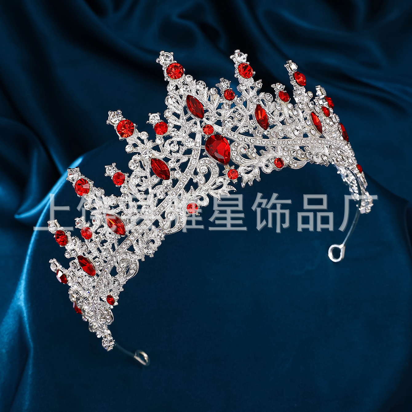 欧美金属水晶超闪婚纱写真女王发饰巴洛克婚礼头饰奢华新娘皇冠详情23