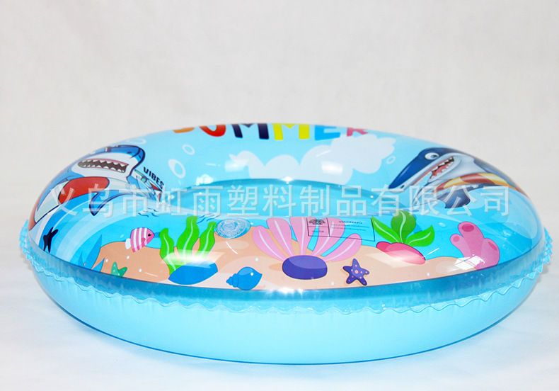 虹雨新款儿童小鲨鱼游泳圈批发可爱卡通大白鲨腋下圈加厚充气泳圈详情10