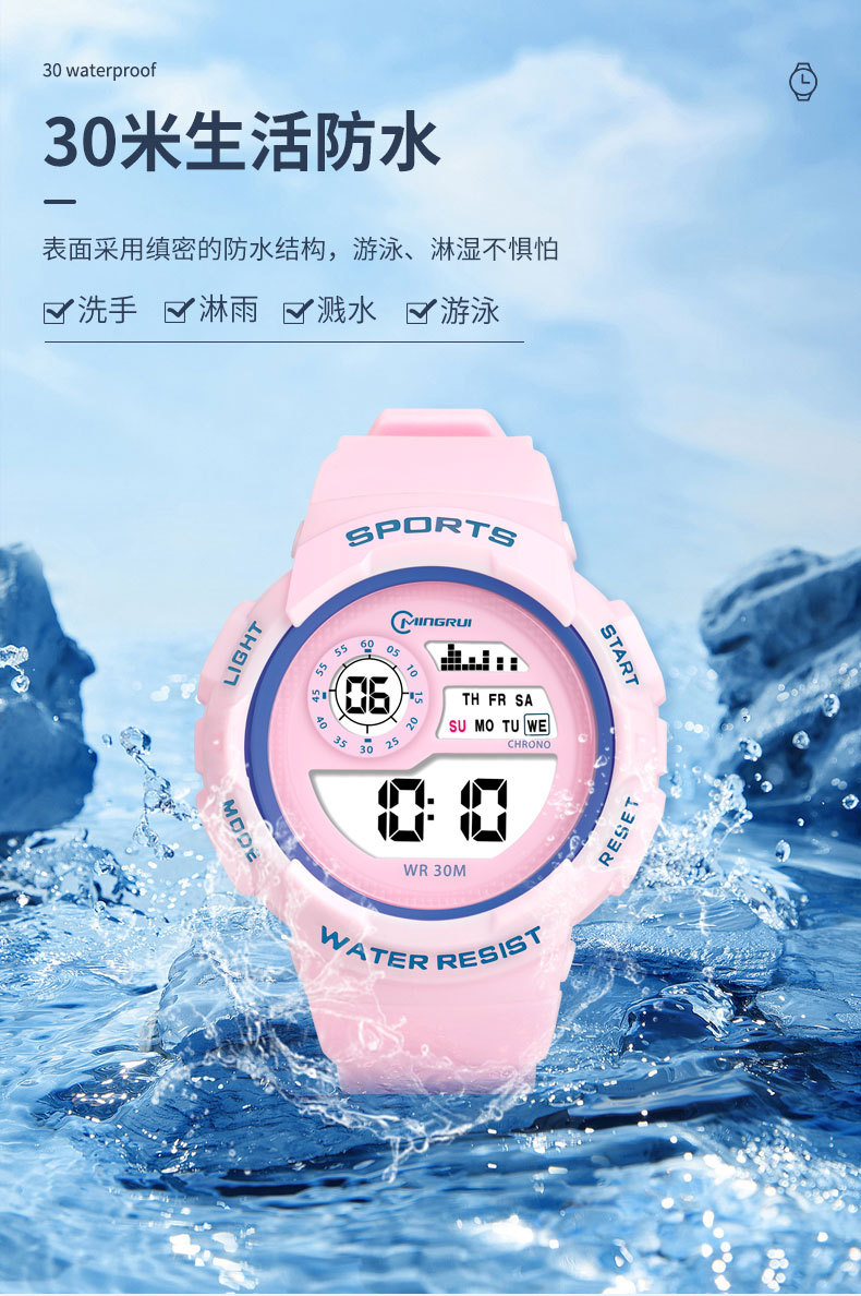 Best-selling electronic wristwatch for high school students, children, men, sports and swimming, waterproof watch with luminous dial for women pic 8
