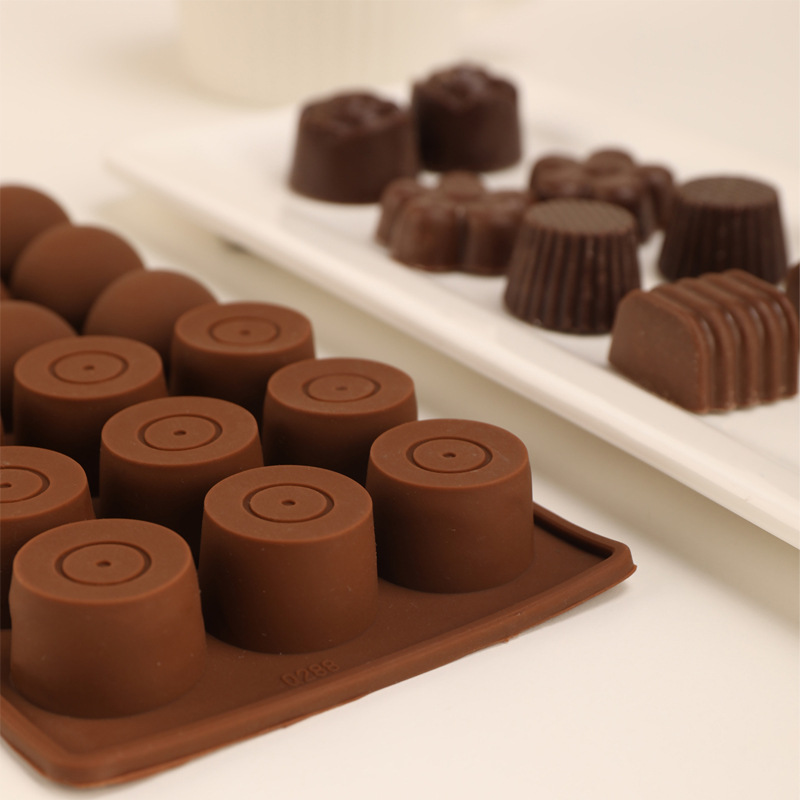 24-piece small semi-circular cylindrical mousse mold, baking silicone cake mold, mooncake filling, runny filling mold, chocolate mold pic 2