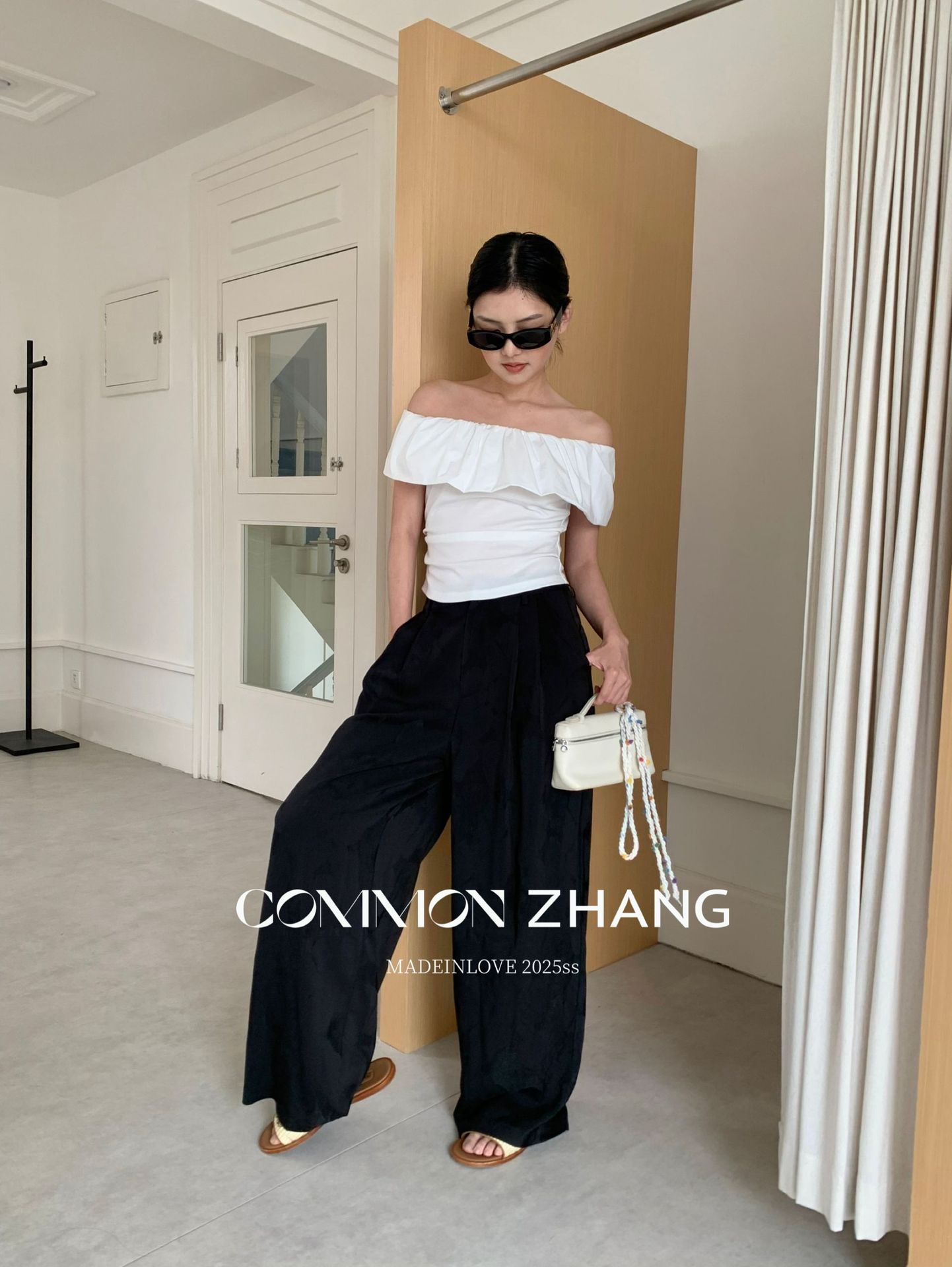 CZ ZHANG夏季韩版通勤时髦质感低腰阔腿垂感拖地百搭休闲裤B21335详情20