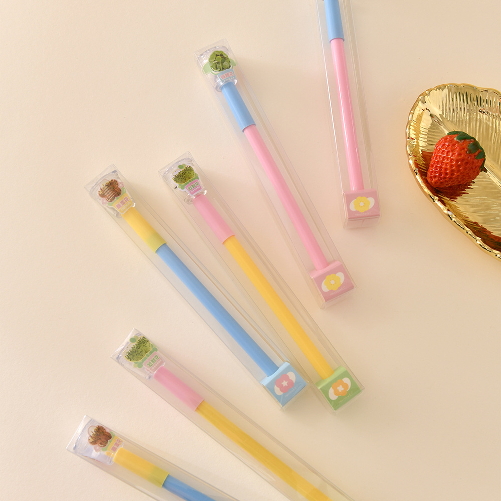 晨兮创意DIY迷你盆栽种草笔 全针管黑色中性笔 有钱花暴富花款 长草笔带给你无尽创意乐趣详情5