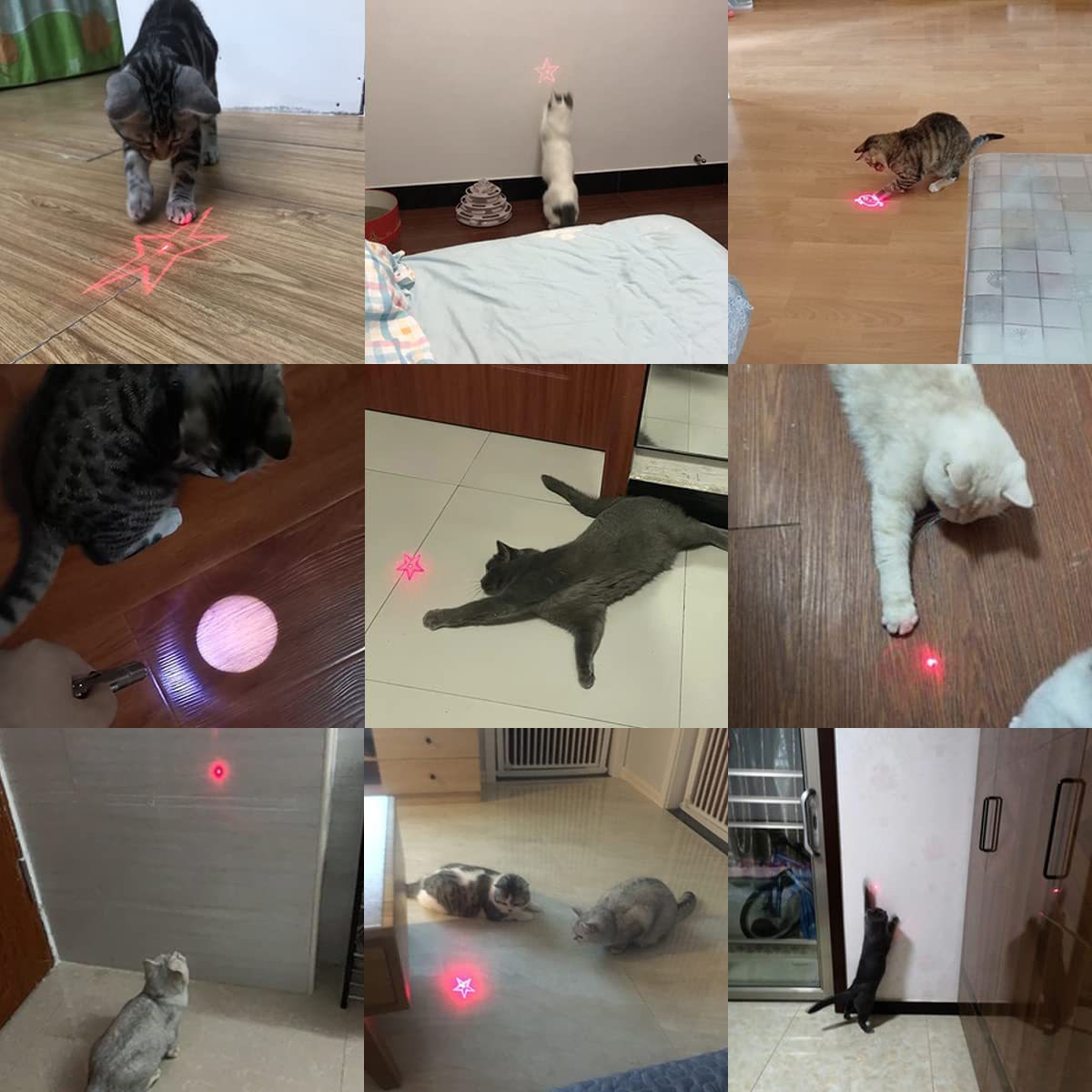 Cat toy, laser pen, cat teaser, infrared multi-pattern keychain, laser light, USB charging, three-in-one cat teaser pic 5