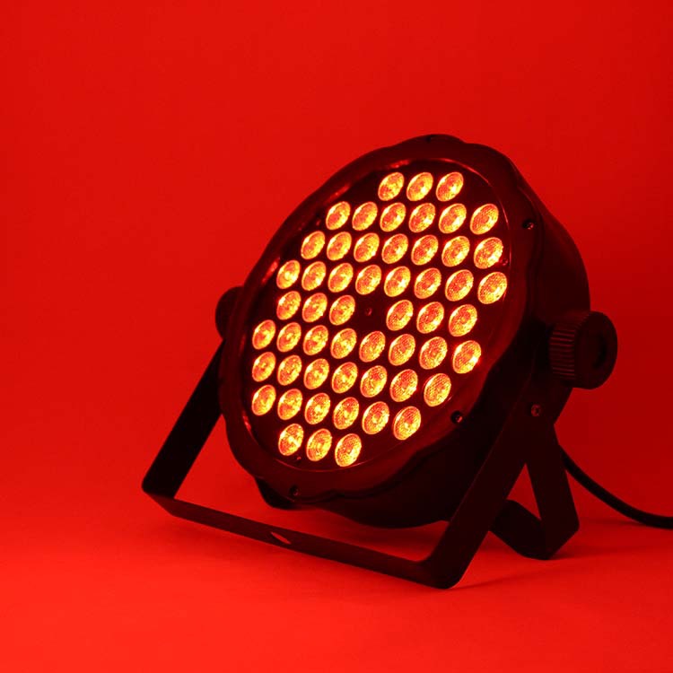 54 pieces of 3W flat par lights for stage use, seven-color full-color intelligent dyeing lights, wedding performance atmosphere lights, voice-controlled wedding seven-color full-color dyeing stage lights, and synchronous strobe lighting equipment pic 8