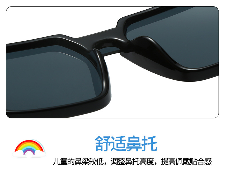 2023 nuevo estilo de moda de una pieza niños gafas de sol caja para niños y niñas versión coreana gafas de red red de moda cool street raqueta gafas de sol pic 18