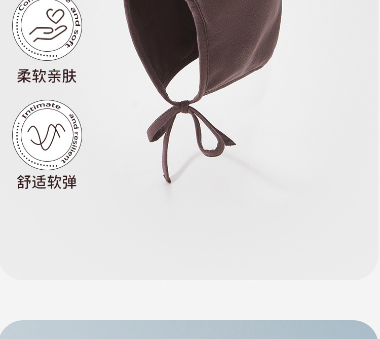 婴儿帽秋冬款纯棉新生婴幼儿春秋护卤门帽A类无骨宝宝可爱胎帽详情2