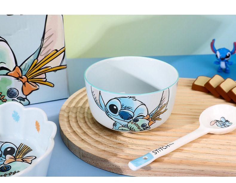 Stilzi Ceramic Tableware Set, cartoon handle bowl, ceramic salad bowl, cute rice bowl, personalized bowl and chopsticks gift box set pic 21