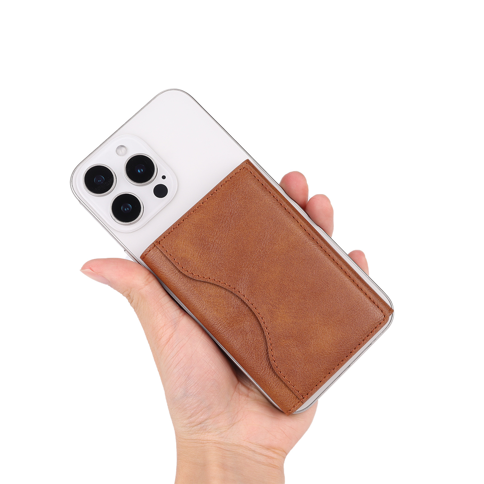 三折磁吸卡包手机收纳折叠背贴卡包隐形磁吸支架卡夹懒人专用详情6