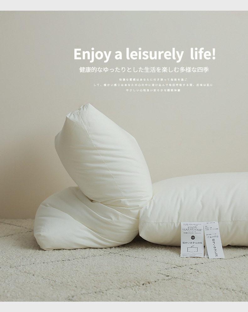 Class A all-cotton super soft pillow core for export to Japan, hotel pure cotton fluffy neck protection pillow, household single pillow 2 pic 12