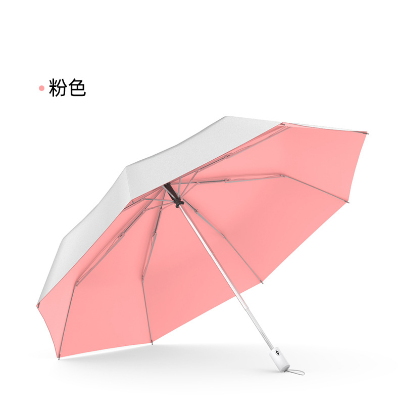 日系超轻三折全自动6骨晴雨两用伞遮阳钛银防晒太阳礼品广告伞详情9