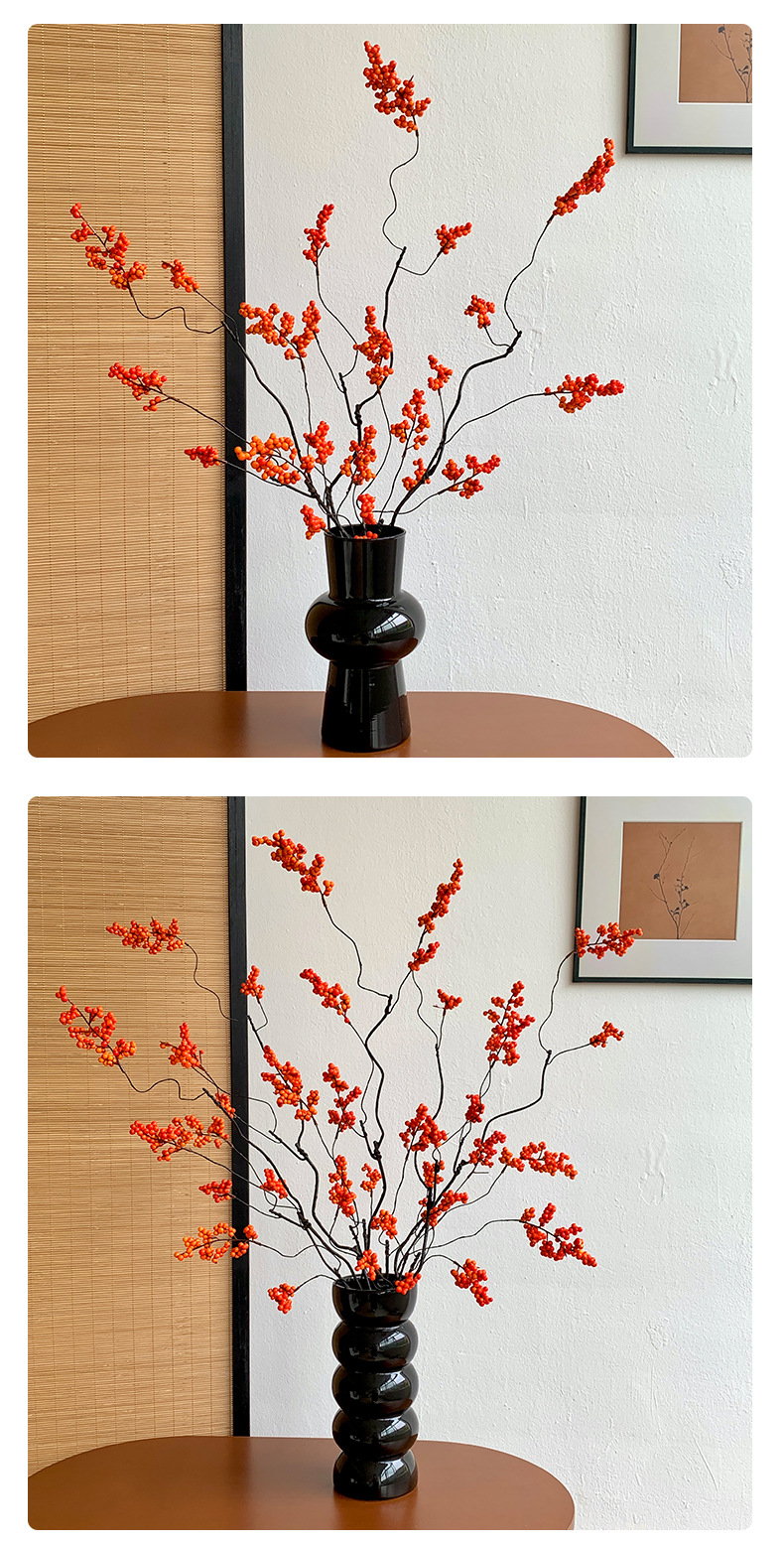 年宵花发财果红果仿真花假花摆设客厅搬家新居礼物结婚装饰品摆件详情15