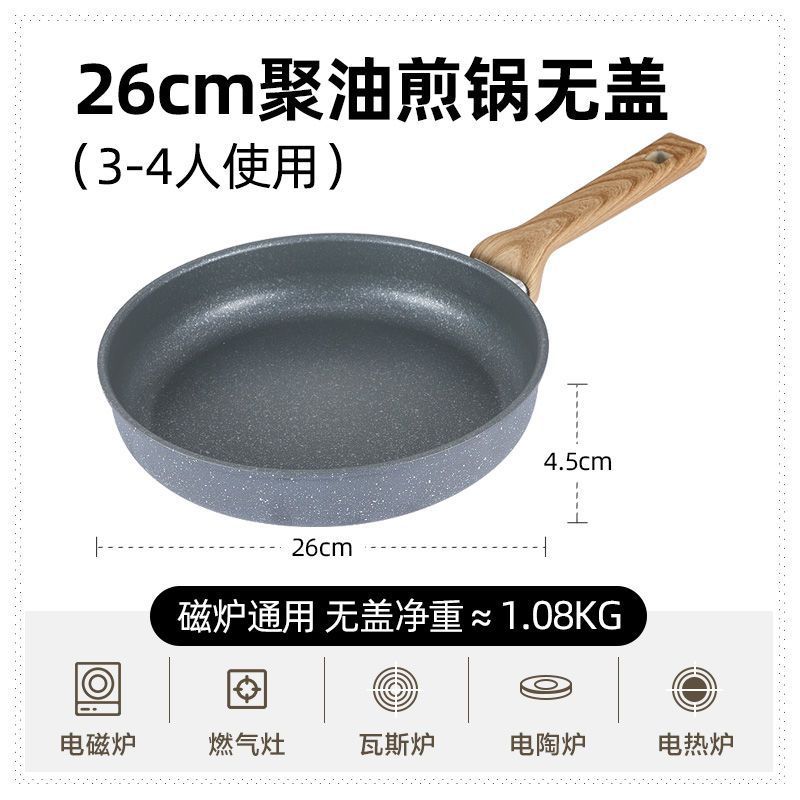 煎盘麦饭石纹平底锅牛排煎锅烙饼炒锅家用不粘锅电磁炉煤气灶通用详情23