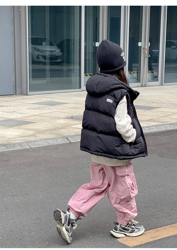 韩国童装儿童羽绒马甲秋装背心外穿男童女童幼儿园背心亲子装坎肩详情32