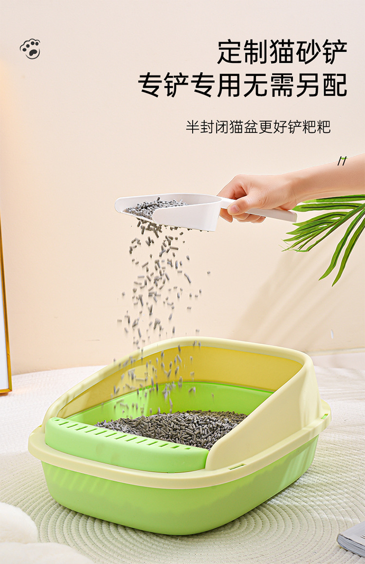 Rongka Pet Cross-border Cat litter box, extra-large semi-enclosed cat toilet with anti-splash function, anti-odor cat litter box, free cat litter shovel, cat supplies pic 8