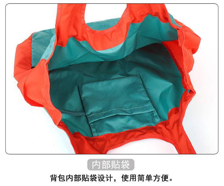 跨境可折叠购物袋双层手提加厚单肩包超市环保收纳袋子网兜买菜包详情18