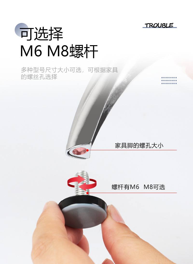 Teflon adjustable foot pads for furniture, table and chair foot pads for easy movement and adjustment of feet, floor protection pads for adjustable feet pic 5