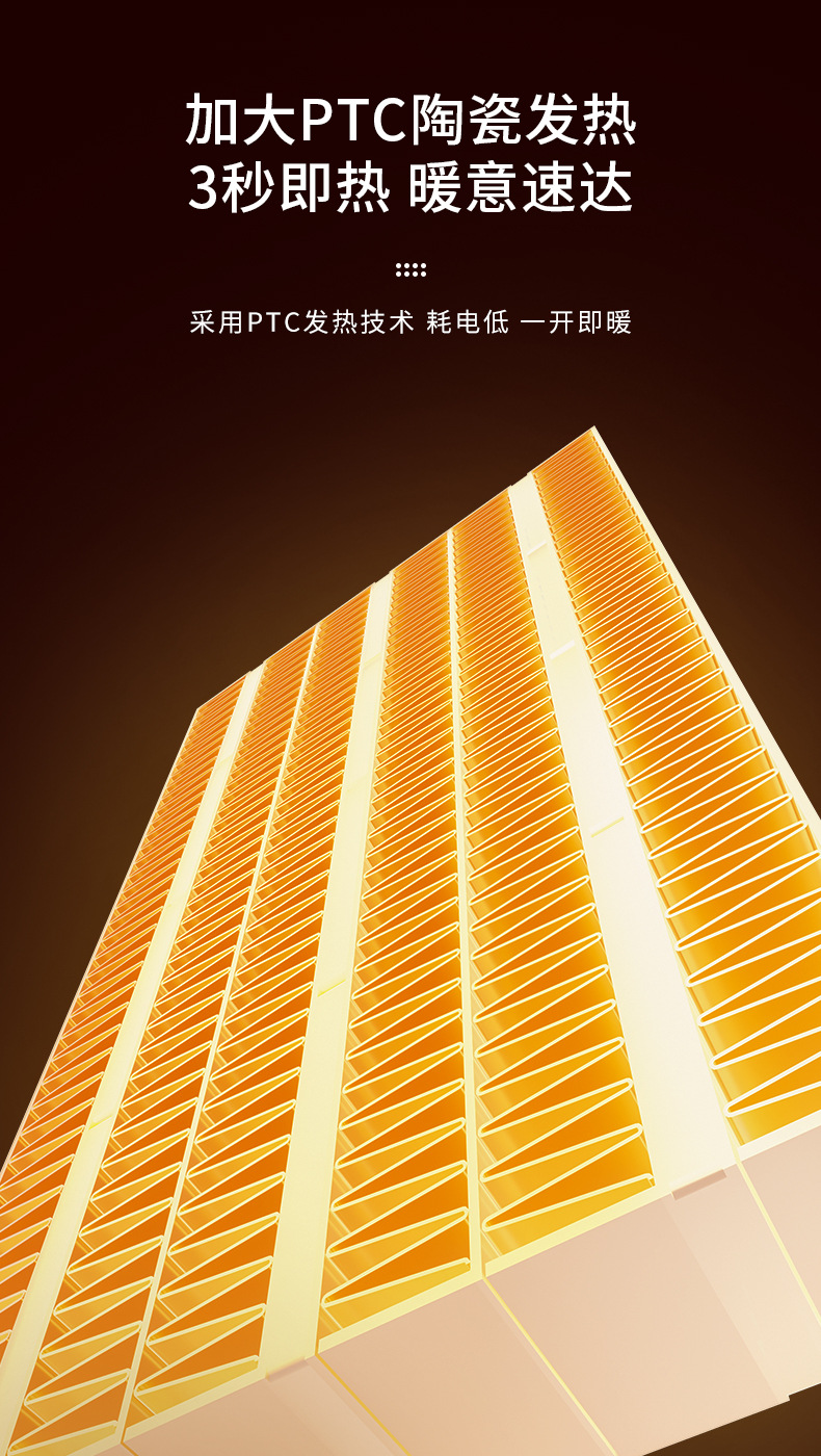现货桌面暖风机室内小型取暖器取暖器PTC陶瓷电商代发电暖气速热详情4