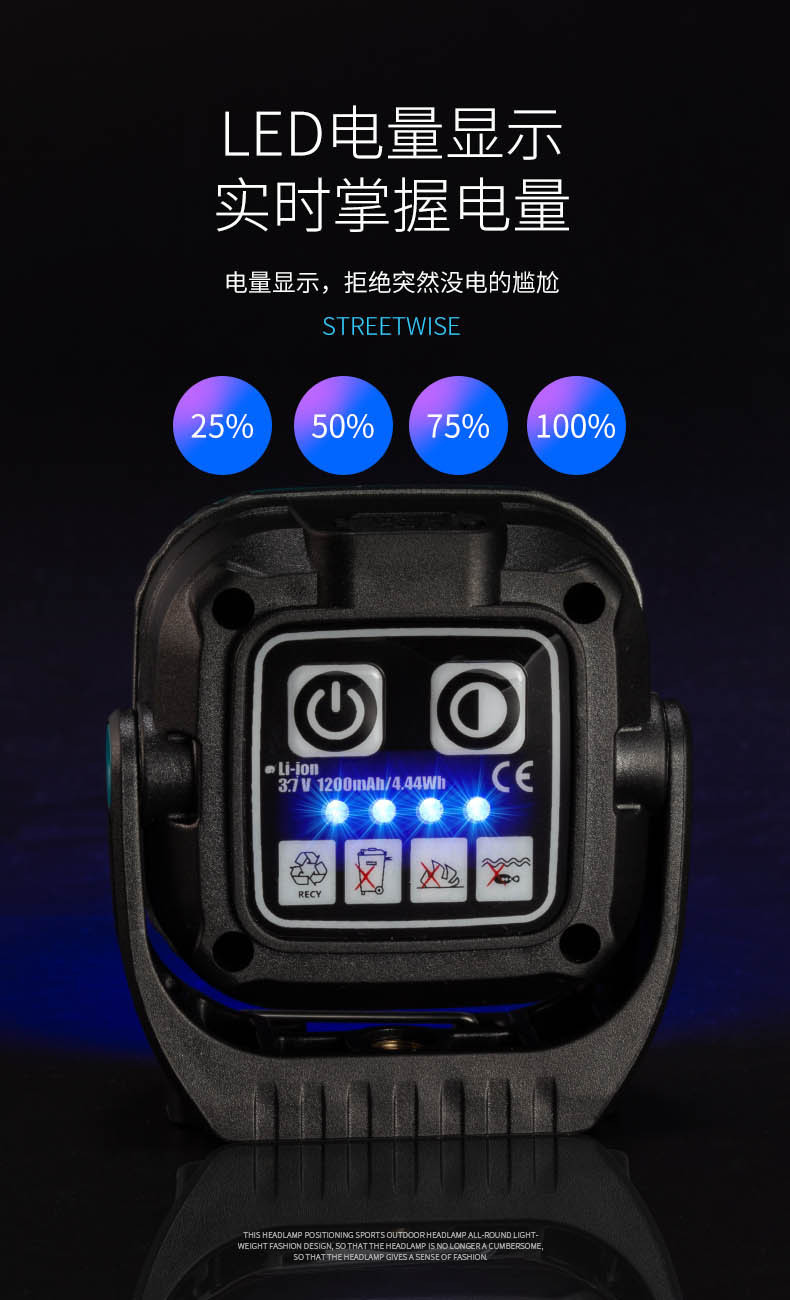 露营灯COB工作灯磁吸检修灯USB充电多功能户外野营LED露营照明灯详情12