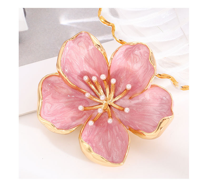 肯杰 春夏花朵滴油胸针女 精美珐琅液态冲粉清新秀丽气质百搭胸针详情8