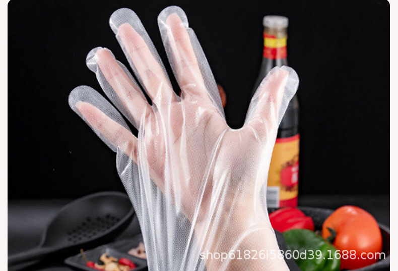 俊达一次性餐饮美食清洁食品加工CPE加厚手套防水防油手套直销详情10