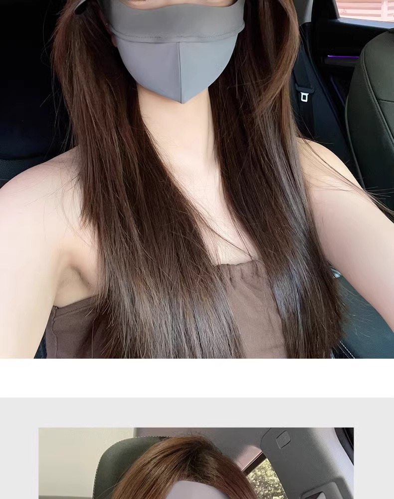 焦下防晒面罩全脸口罩脸罩防紫外线户外透气遮阳脸基尼大帽檐口罩详情14