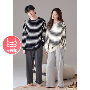 鹿时100%棉结婚睡衣情侣纯棉春秋长袖新婚新人红色家居服男女套装详情9
