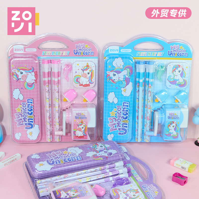 儿童礼物独角兽文具套装礼盒开学大礼包小学生铅笔套装学习用品详情1