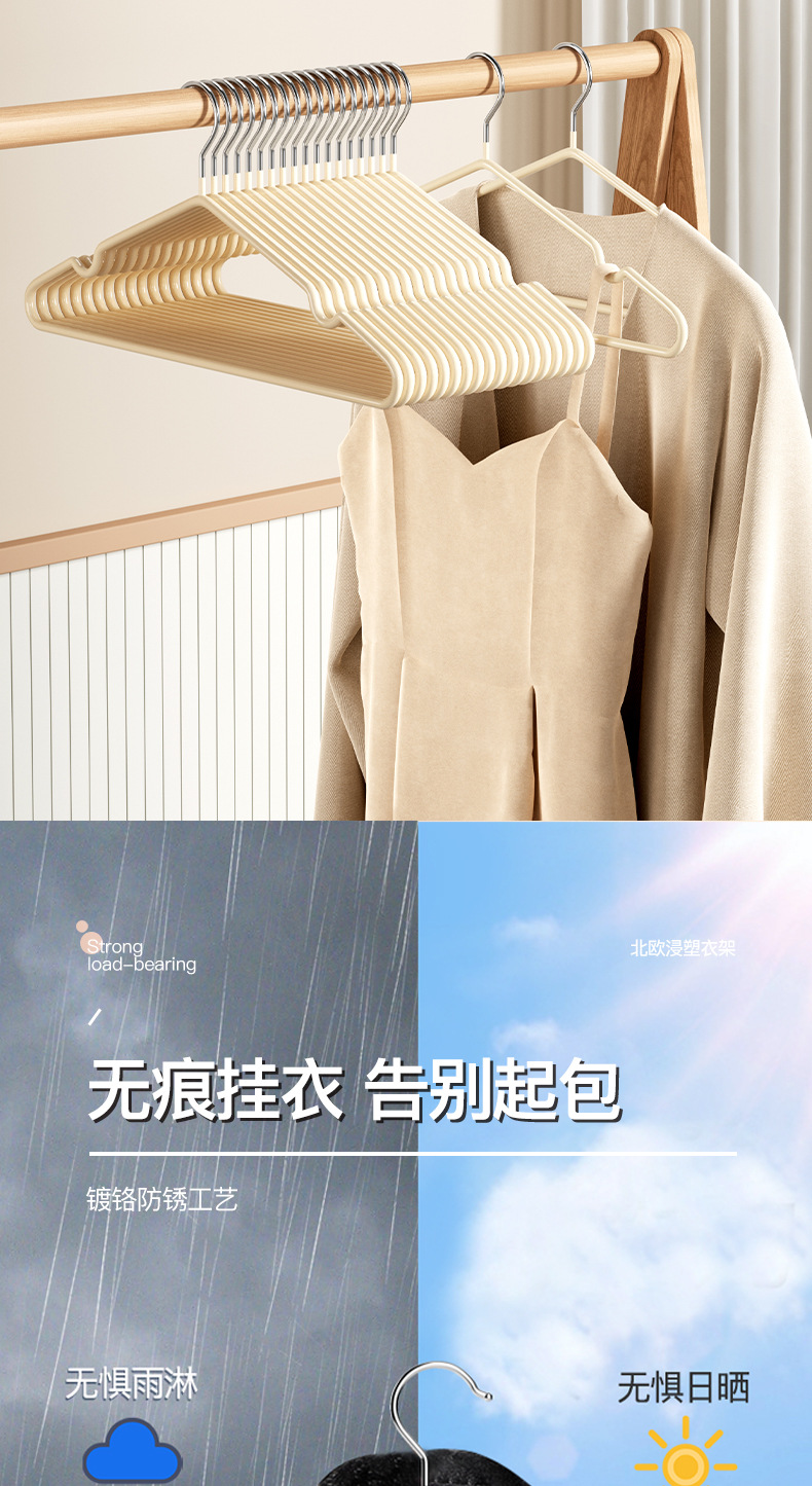 衣架家用挂衣晾衣衣服挂架无痕防肩角防滑塑料学生宿舍晾衣架子详情7