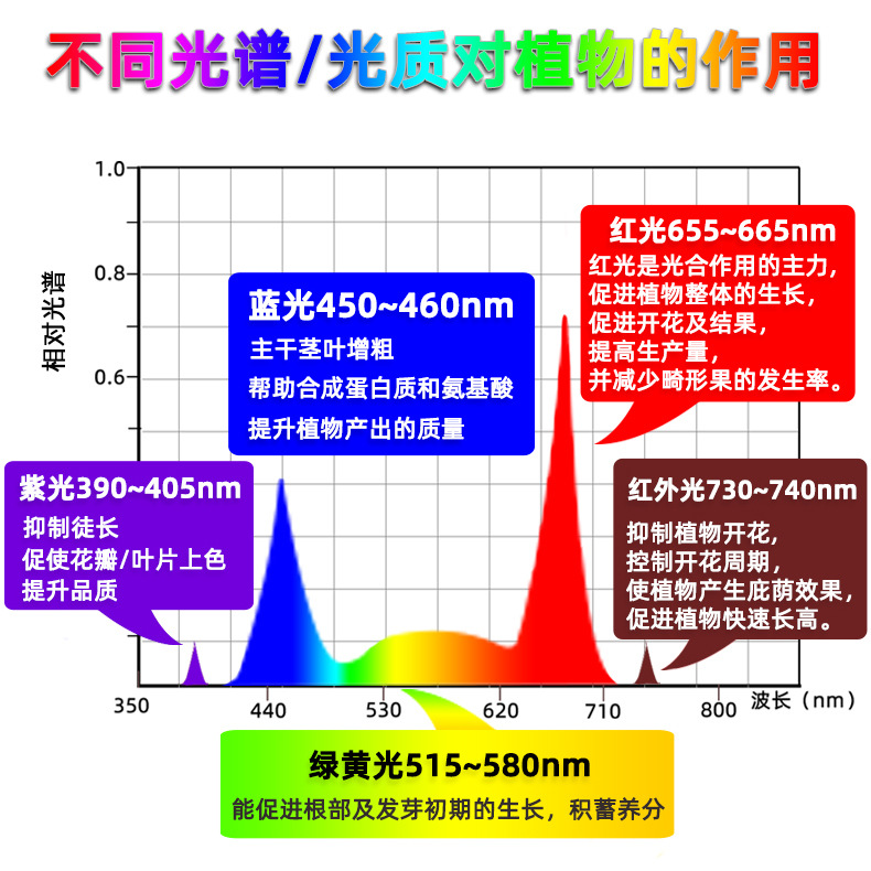 T8全光谱植物灯LED室内蔬菜育苗植物生长灯温室大棚多肉补光灯详情4