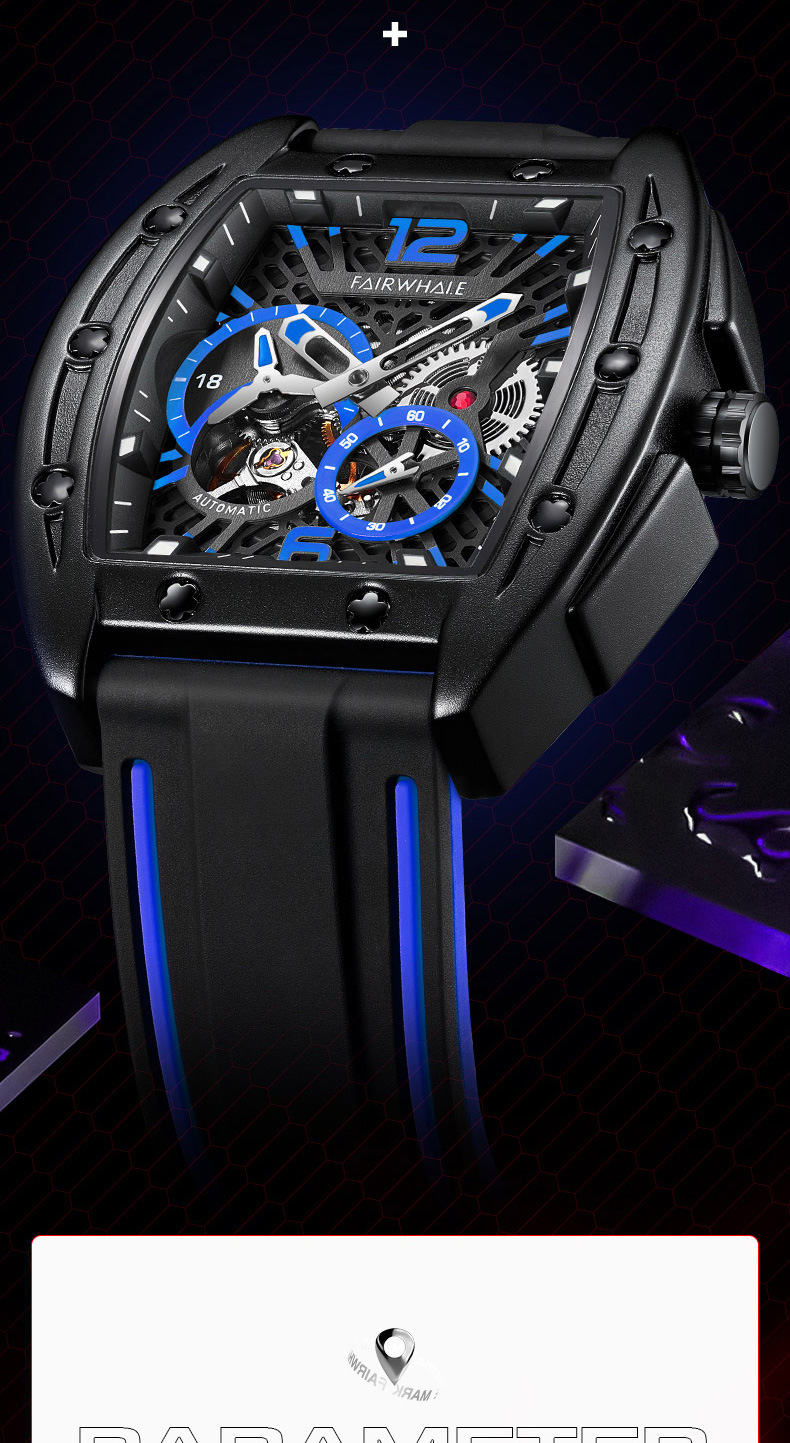 马克华菲Mark Fairwhale品牌手表酒桶型自动机械表复古手表腕表详情14