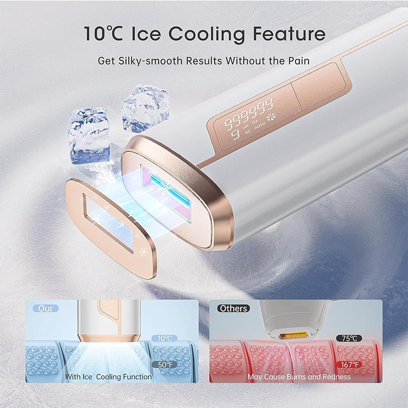 shanilak home full-body hair removal device, ice-sensing strong pulse light therapy device, ice point hair removal device pic 10