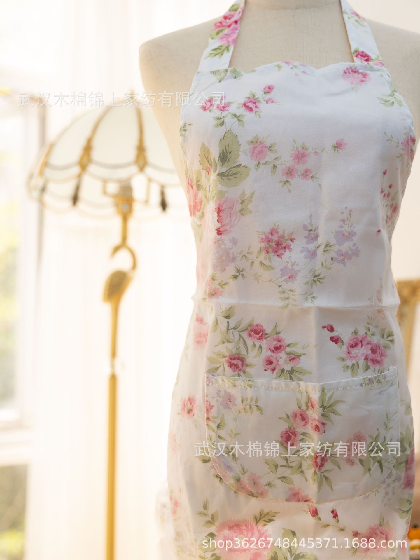 创意款简约围裙清新碎花涤棉围裙广告 厨房围裙韩版围裙详情17