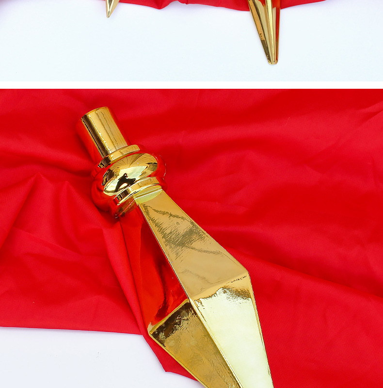 电镀金色铝合金世界杯礼堂旗枪头手摇旗世界各国旗帜详情10