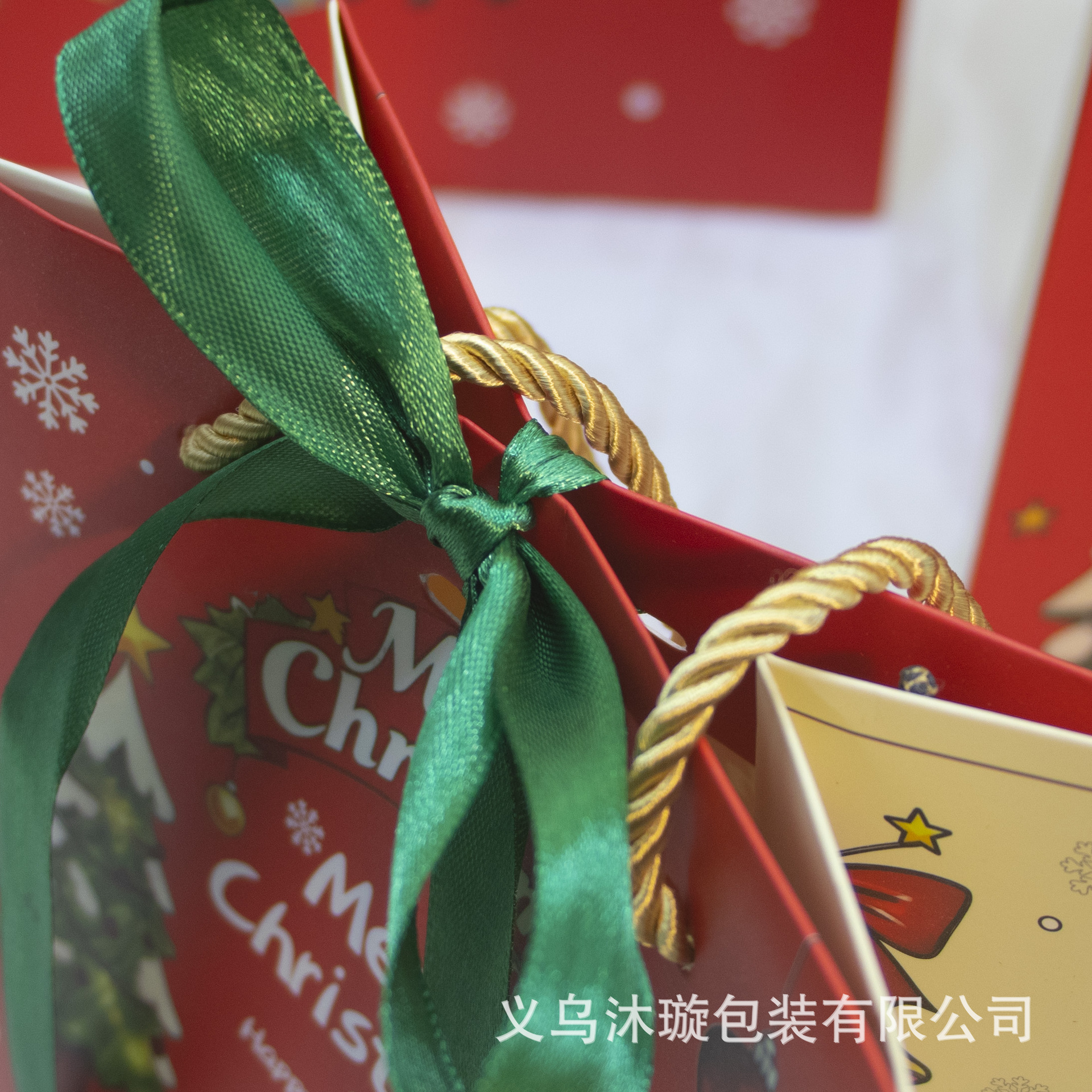 圣诞节礼物袋纸袋平安夜苹果花束礼品包装袋蝴蝶丝带手提袋礼品袋详情10
